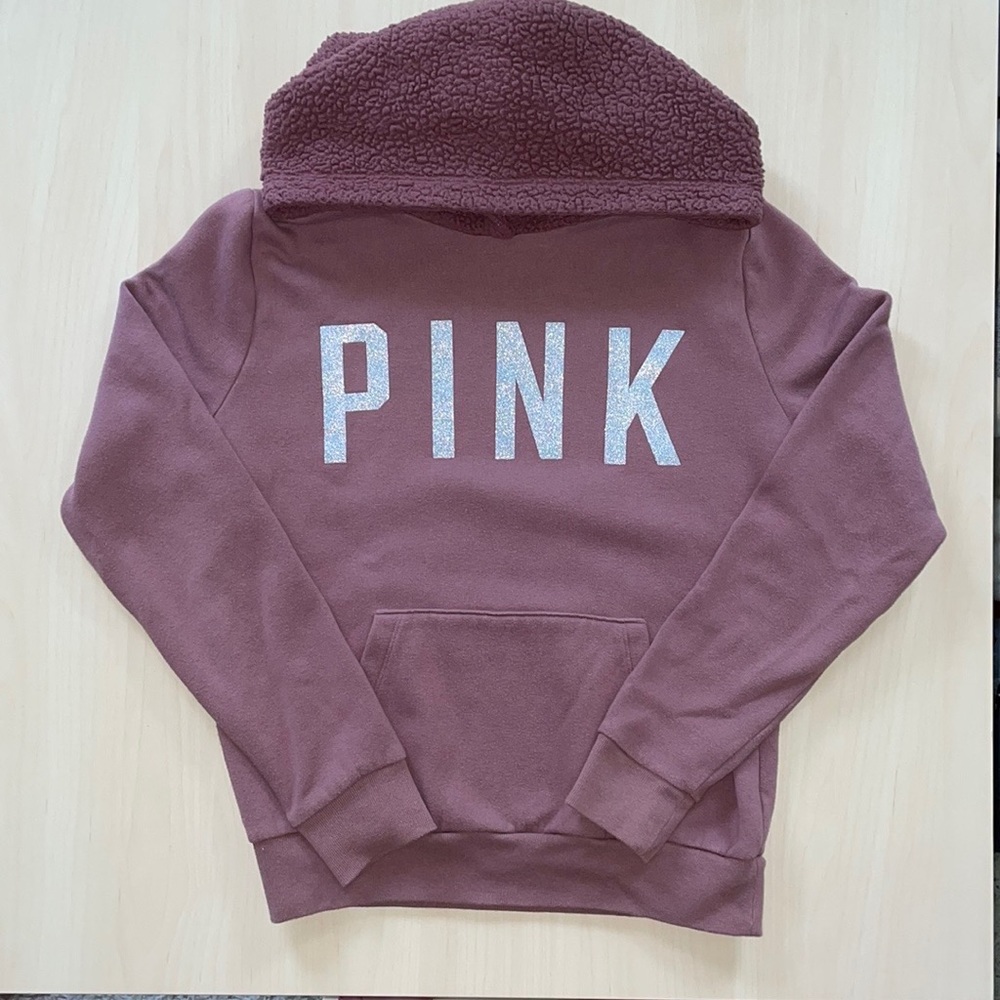 Pink by Victoria’s Secret Women’s Mauve Hooded Sweatshirt Size XS